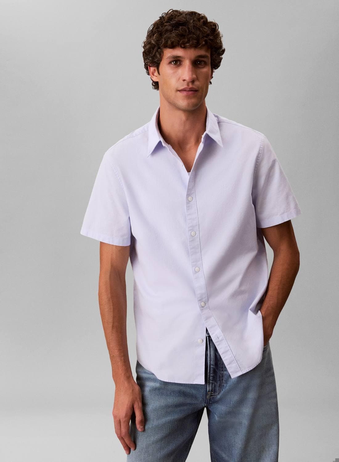 Short Sleeve Oxford Cotton Shirt