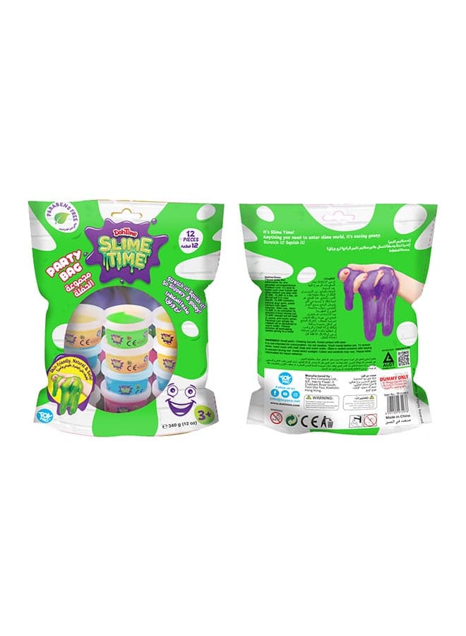 Doh Time Slime Party Bag 12 Cans 340 G
