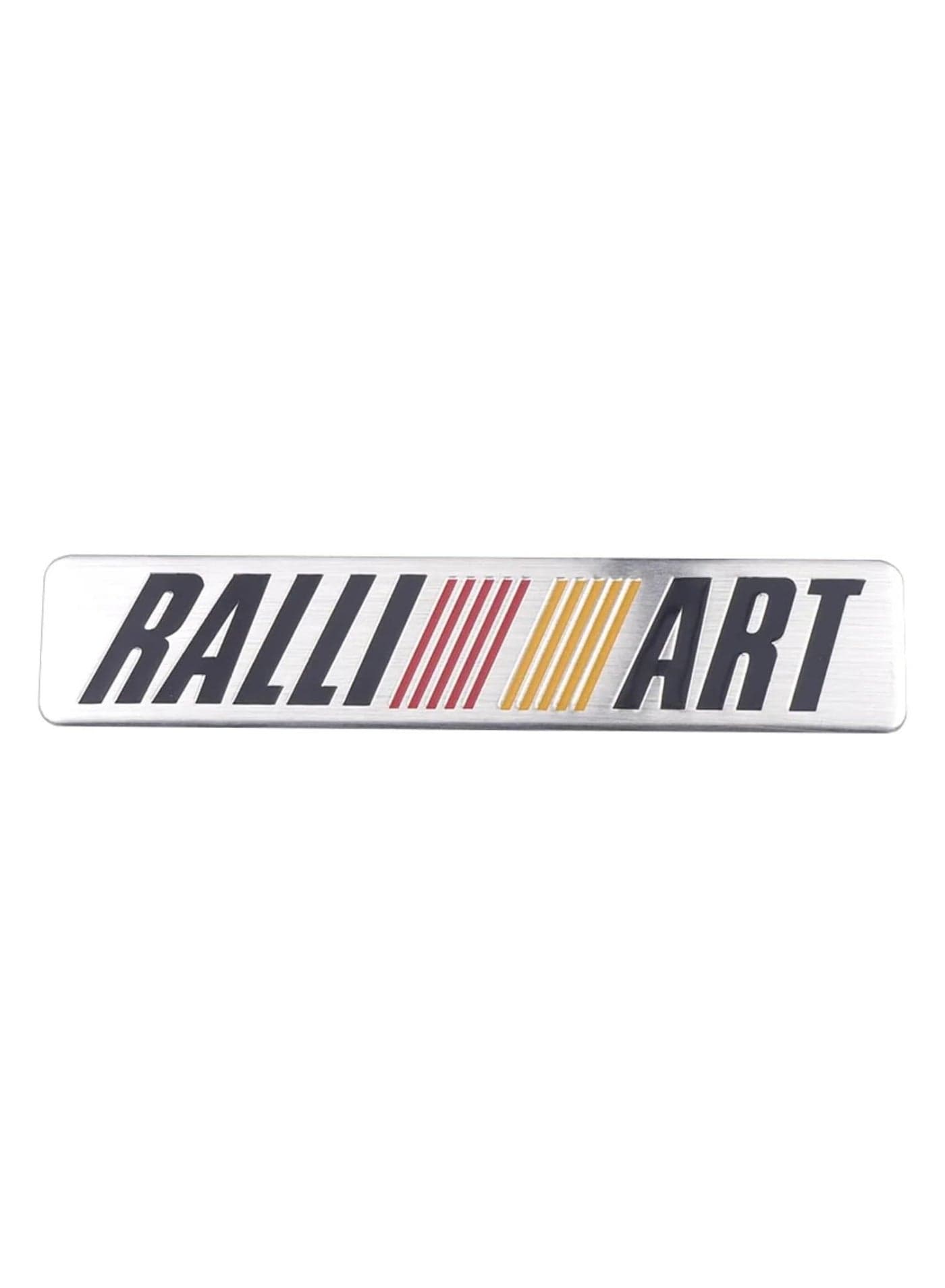 Car Aluminum Metal Badge Logo Sticker Body Trunk Decoration Decal Compatible with Mitsubishi Ralliart Ralli Art Lancer EX Outlander 3 Xl L200 (Silver)