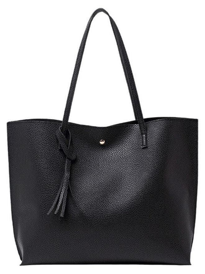 Women's Large Capacity Tote Bag, Ladies PU Leather Bucket Bag Shoulder Bag Shopping Bag Handbag Clutch Bag, Daily Commuter Sling Bag Carry Bag Side Bag for Girls and College Students