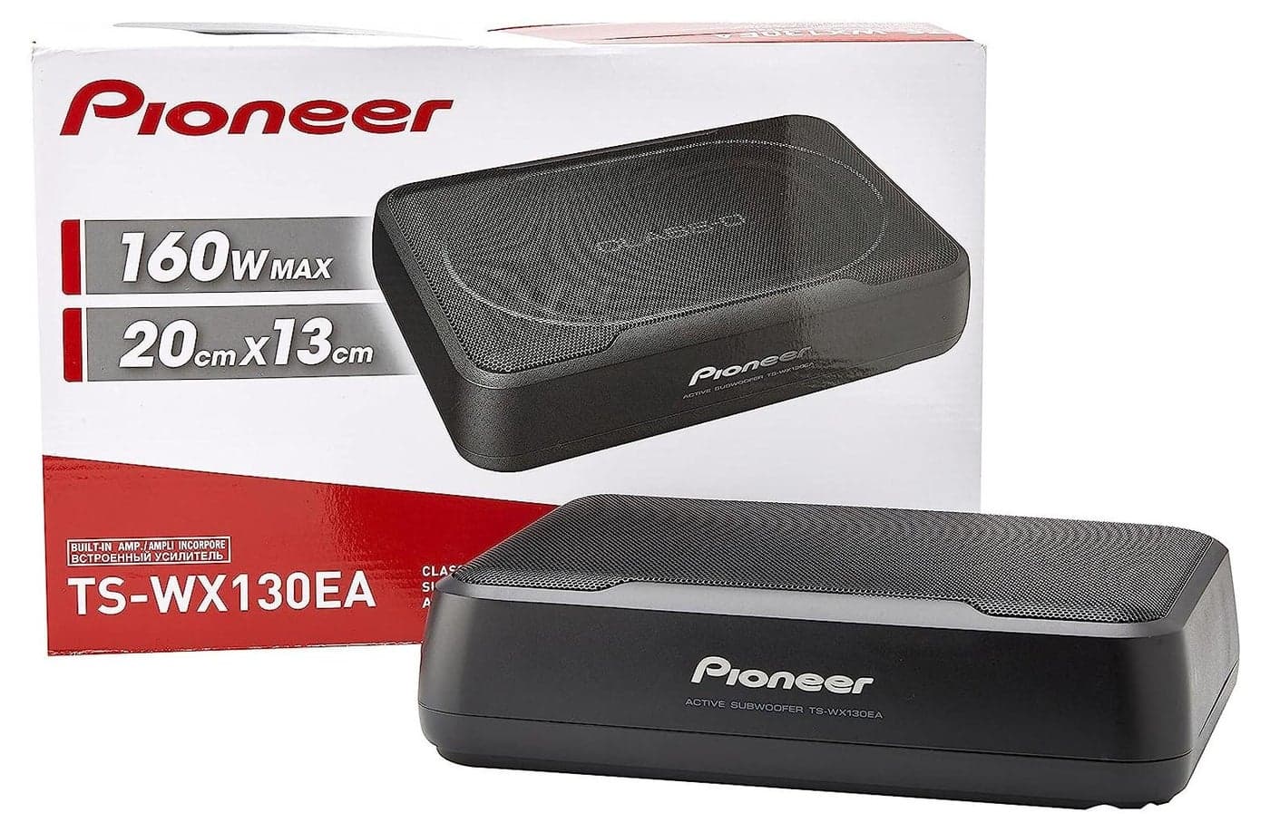 Car Under Seat Active Subwoofer TS-WX130EA Sealed Active Under Seat Subwoofer With Class D Amplifier