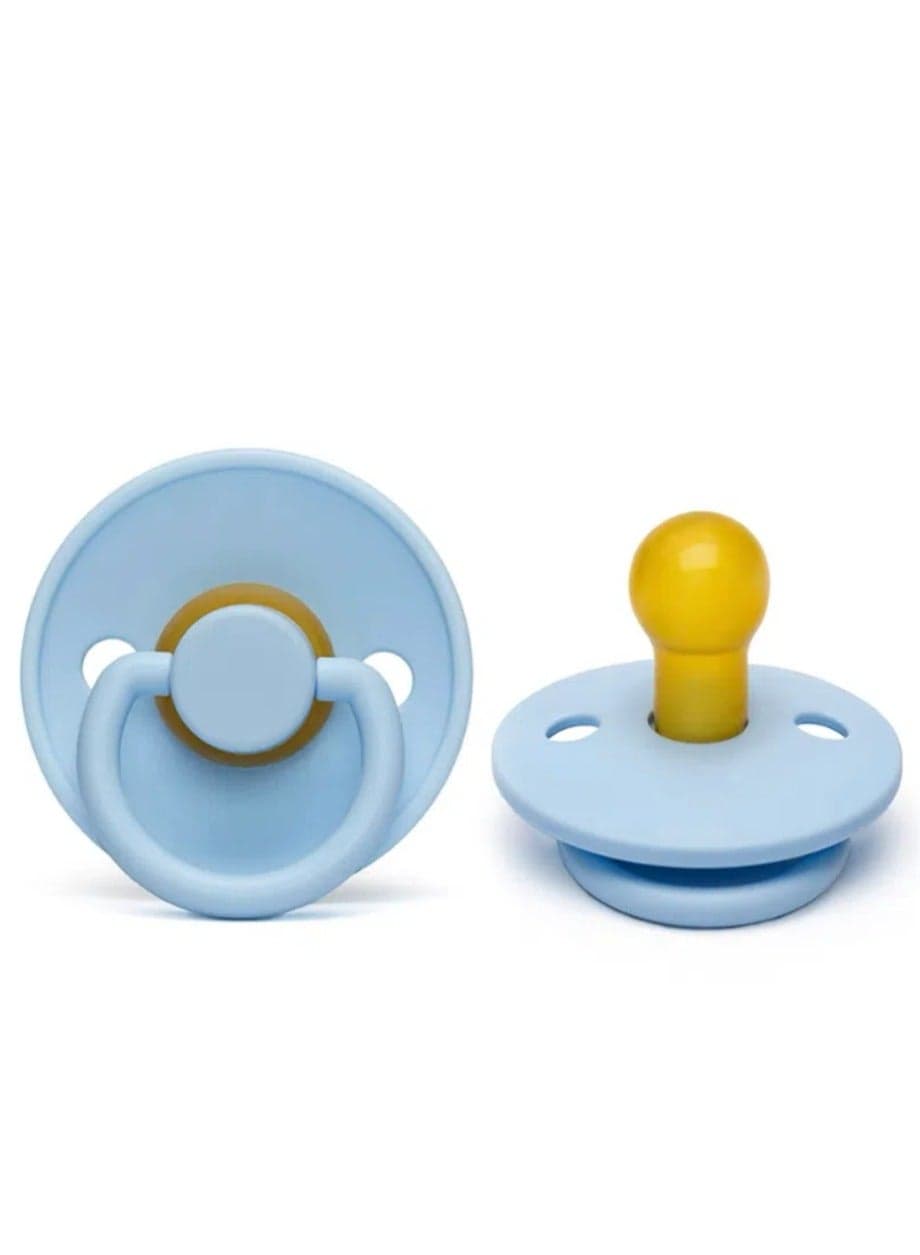 Baby Pacifiers | 1-Pack Soothers | Round Nipple | BPA-Free Natural Latex Food Grade | Super Soft Bite Resistance | Sleep Anti-Flatulence | Baby Teething Toy | Blue