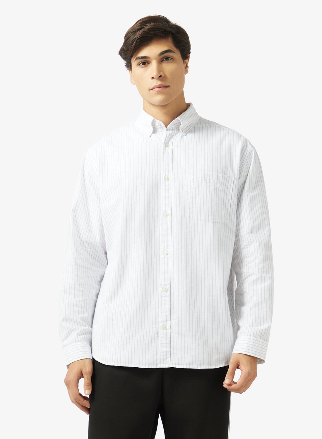 Linen Blend Casual Long Sleeve Shirt