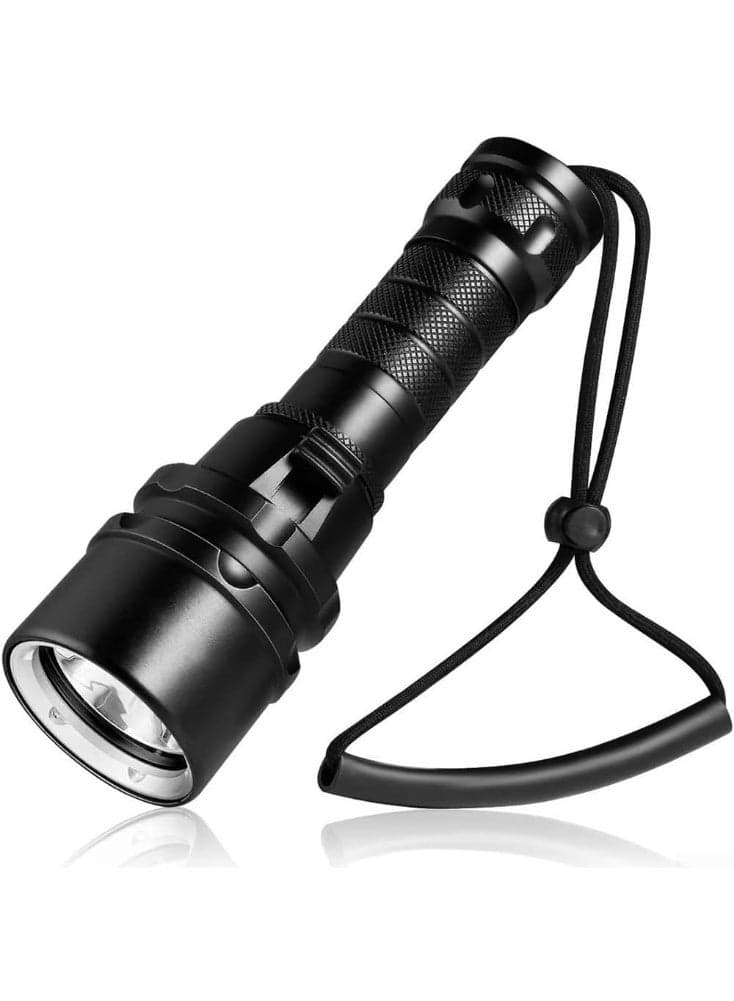 High Power Diving Flashlight IP68 Highest Rating Professional Diving Light Powered by Battery With Hand Rope