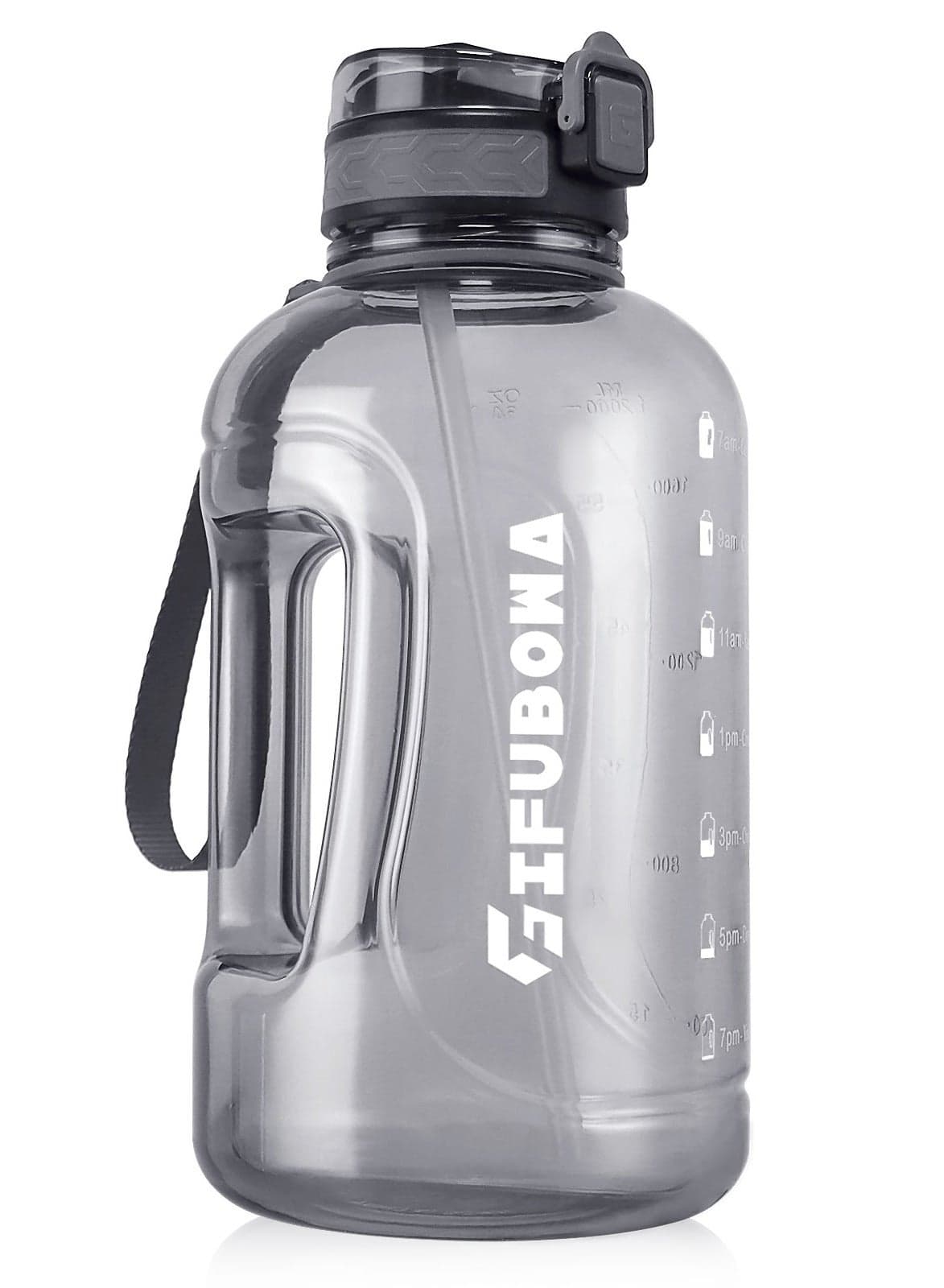 2 Liter Water Bottle with Handle Bpa Free Reusable Plastic Big Jug for Gym and Outdoor