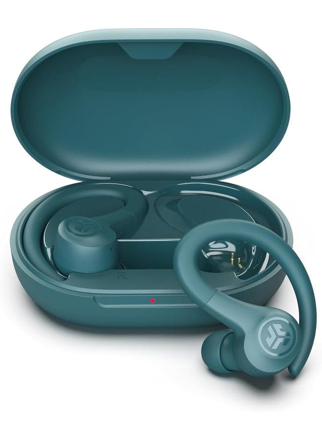 Go Sport+ Running Headphones - True Wireless Headphones Bluetooth, Hook Over Ear Earbuds for Sports & Gym, 35+ H Playtime In Ear Buds, IP55 Sweat-Resistant, Be Aware Mode Teal