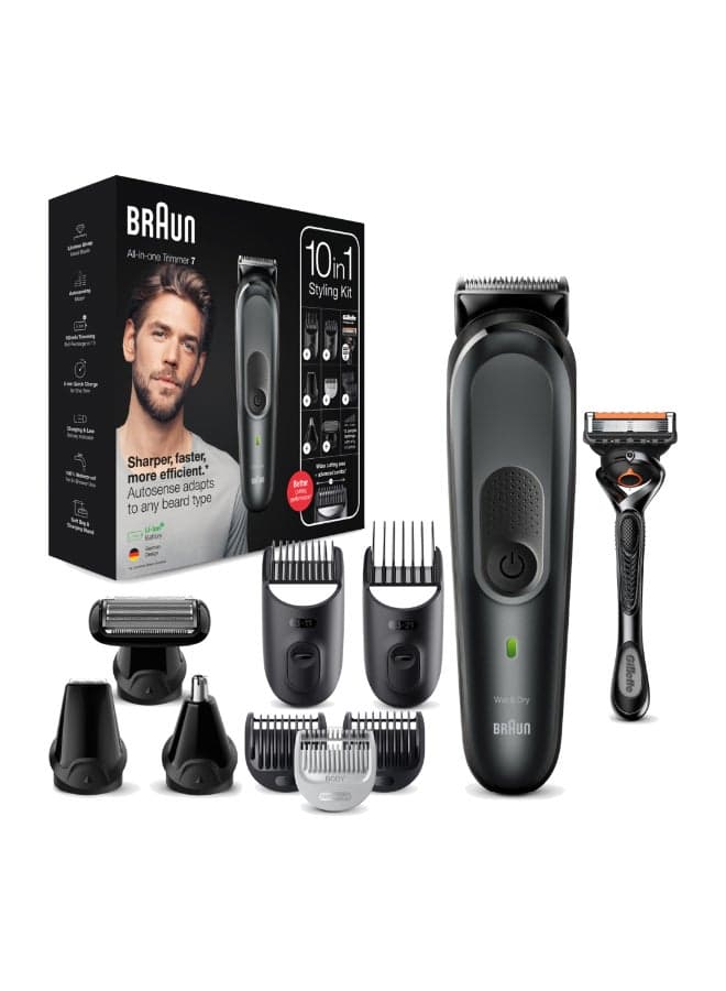 10-In-1 Beard Trimmer For Men, 8 Attachments All-In-One 7 Trimmer Mgk7331