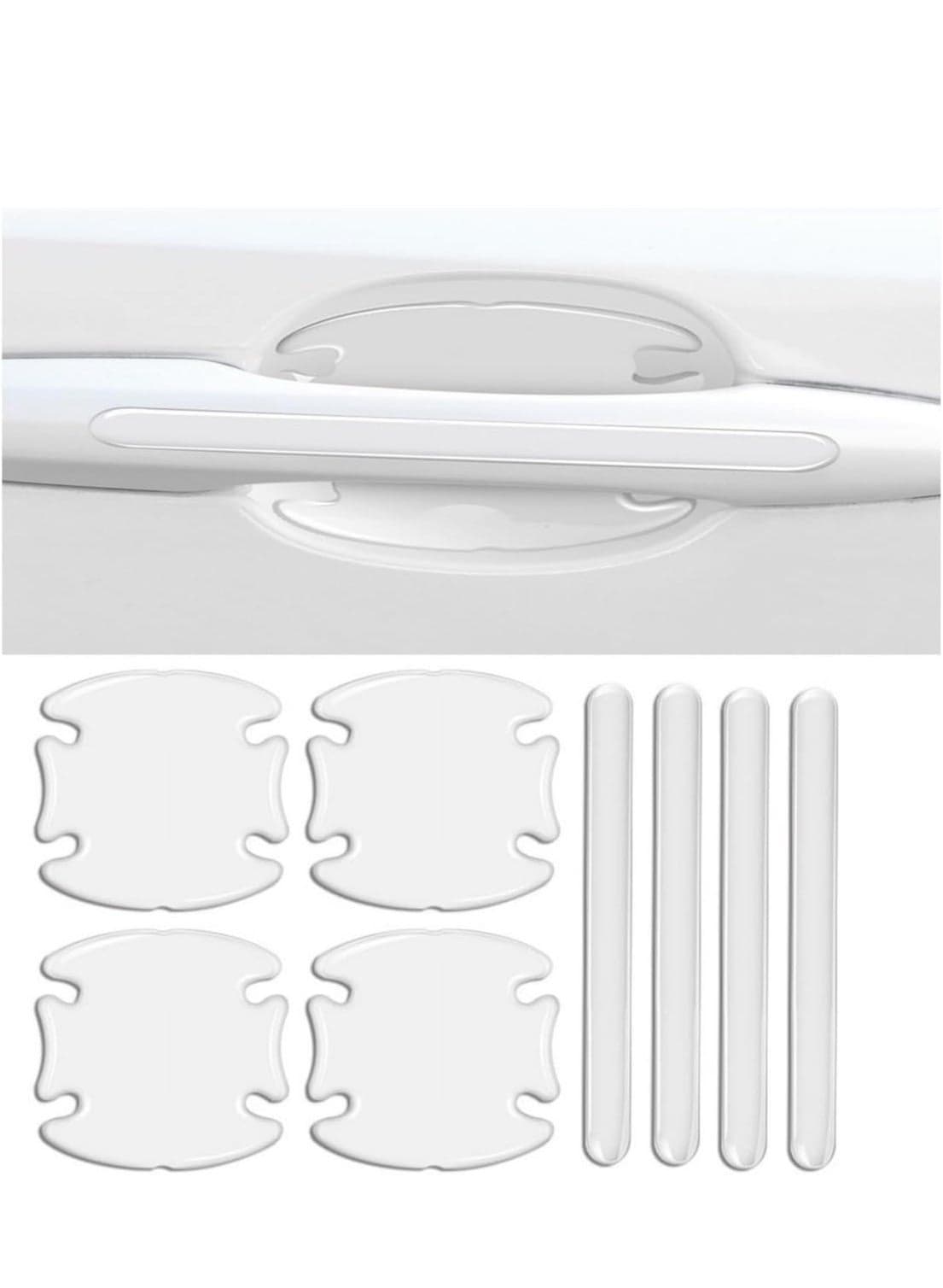 Car Door Handle Protector Film Transparent Anti Waterproof Scratch Car Door Bowl Protectors 8 Pieces