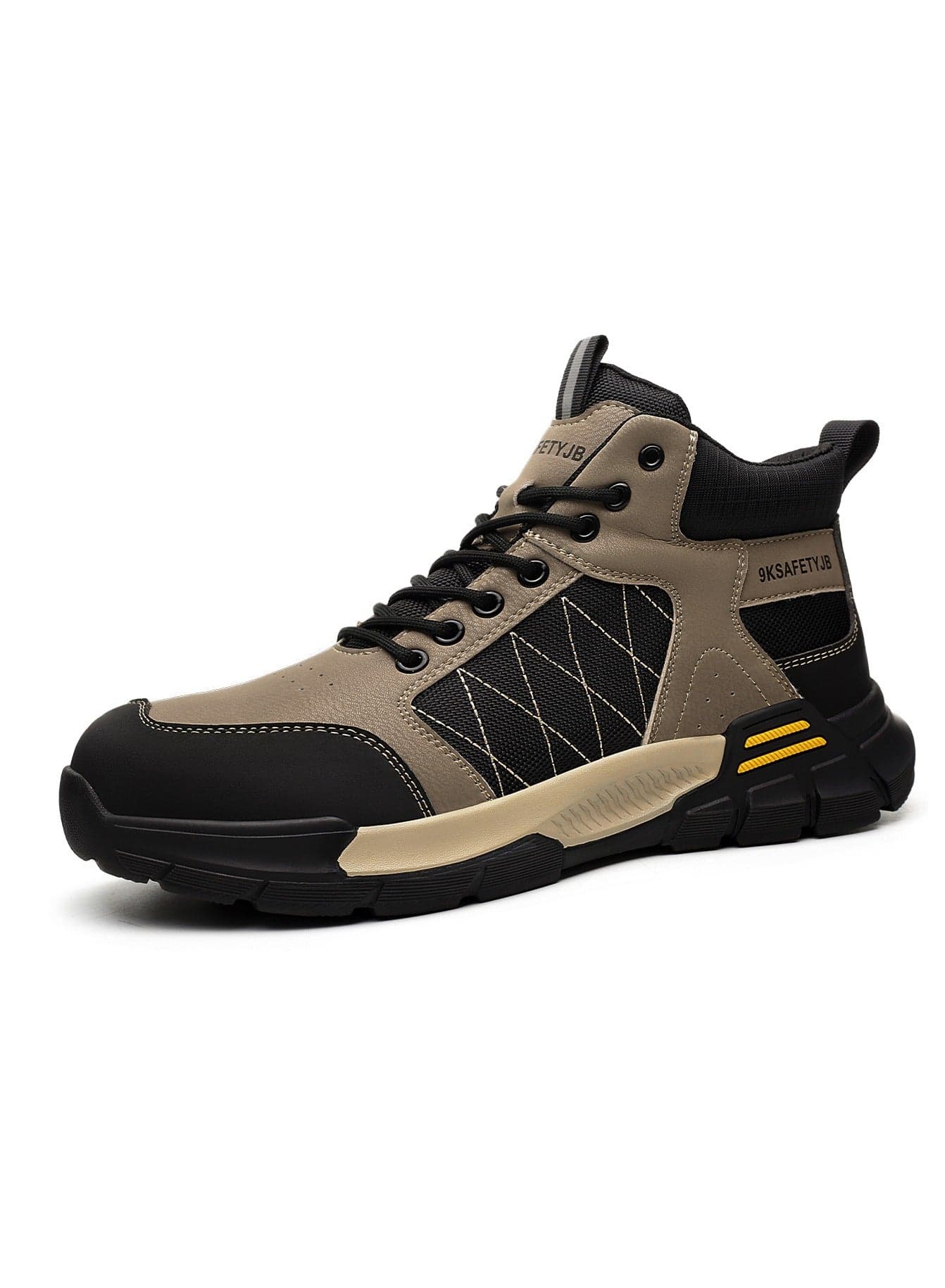 Men's Safety Shoes Steel Toe Boots Work Construction Shoes Lightweight Breathable Non-slip Indestructible Boots (42 EUR)