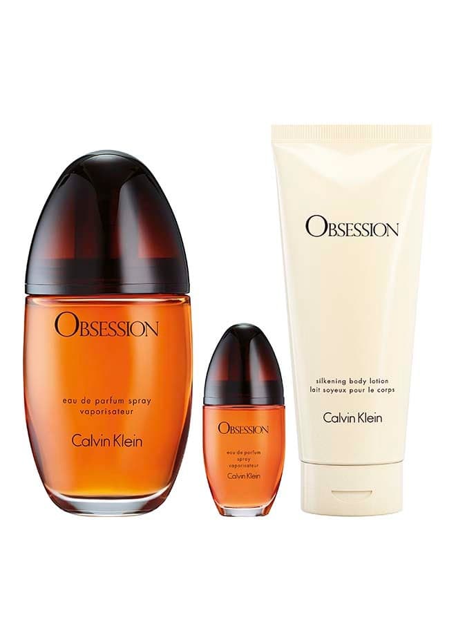 Obsession Eau De Parfum For Women And Body Lotion Trio Gift Set 100 + 100 + 15ml