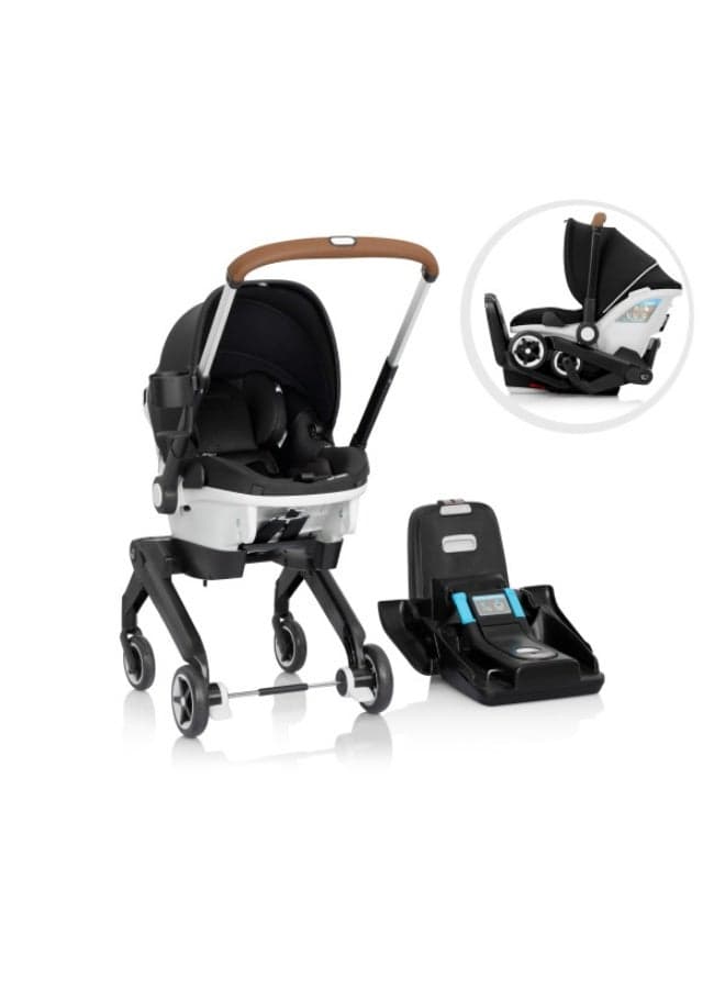 Evenflo - Gold Shyft Dualride With Carryall Storage Infant Car Seat And Stroller - Onyx Black