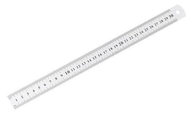 30cm Metal Ruler, Double Sided Stainless Steel Scale for School, Office, Home, Architect, Engineers, Craft Supplies
