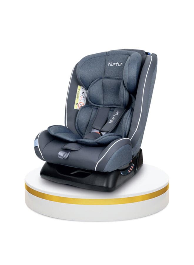 Otto Baby/Kids 4-in-1 Car Seat - 4 Position Recline 5-Point Safety Harness – 10 Level Adjustable Headrest, 0 months to 12 years (Group 0+/1/2/3), Upto 36kg - Blue Multi