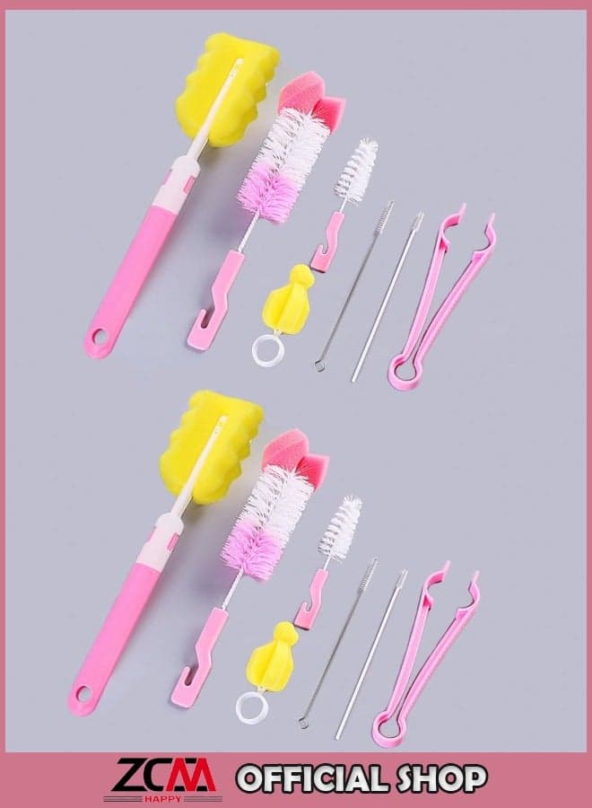 14-Piece Bottle Cleaning Sponge Brush Set – Versatile Brushes for Baby Bottles, Pacifiers, Sports Bottles, Vases & Glassware – Effective & Gentle Cleaning Solution for Baby Feeding Accessories