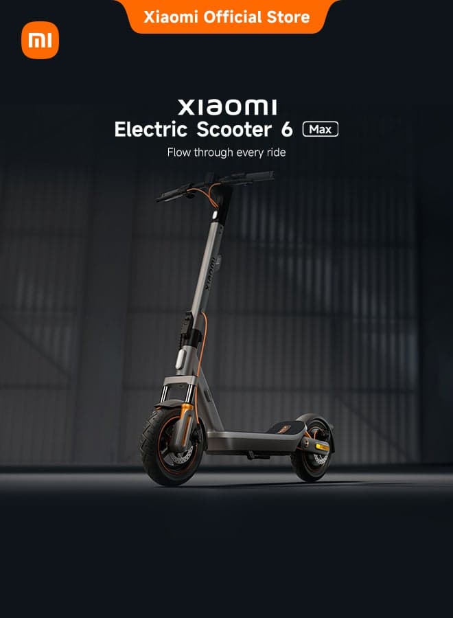 Electric Scooter 6 Max – 70km Long Range, 1100W Peak Power, 12-Inch Tubeless Tires, Front & Rear suspension, Dual Disc Brakes, Apple Find My, Foldable Scooter for Adults, Road Legal