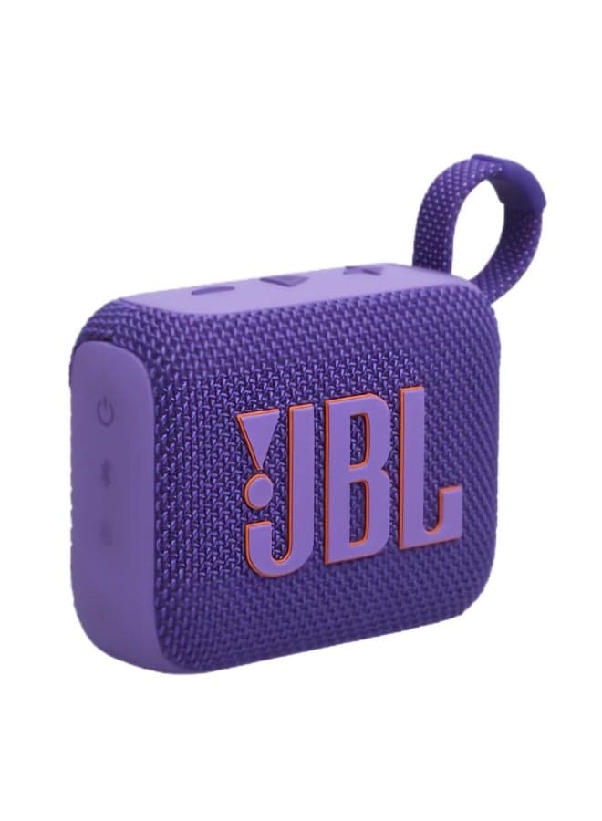 Go4-Portable Waterproof Speaker, Big Pro Sound with Punchy bass, 7-Hour Built-in Battery, Made in Part with Recycled Materials(Purple)
