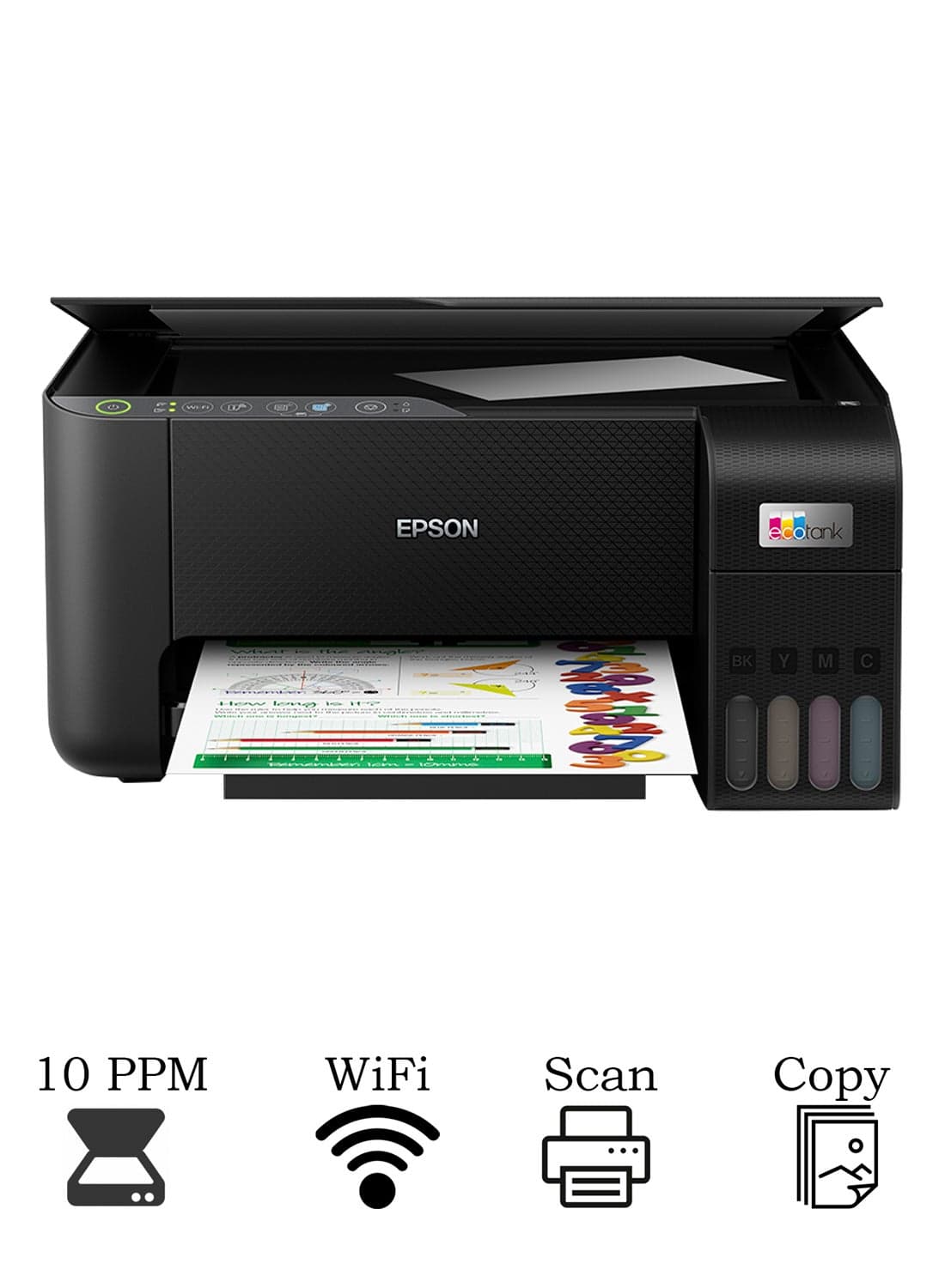 Ecotank L3250 Home Ink Tank 3-In-1 Colour Printer With Wifi And Smartpanel App Connectivity Black