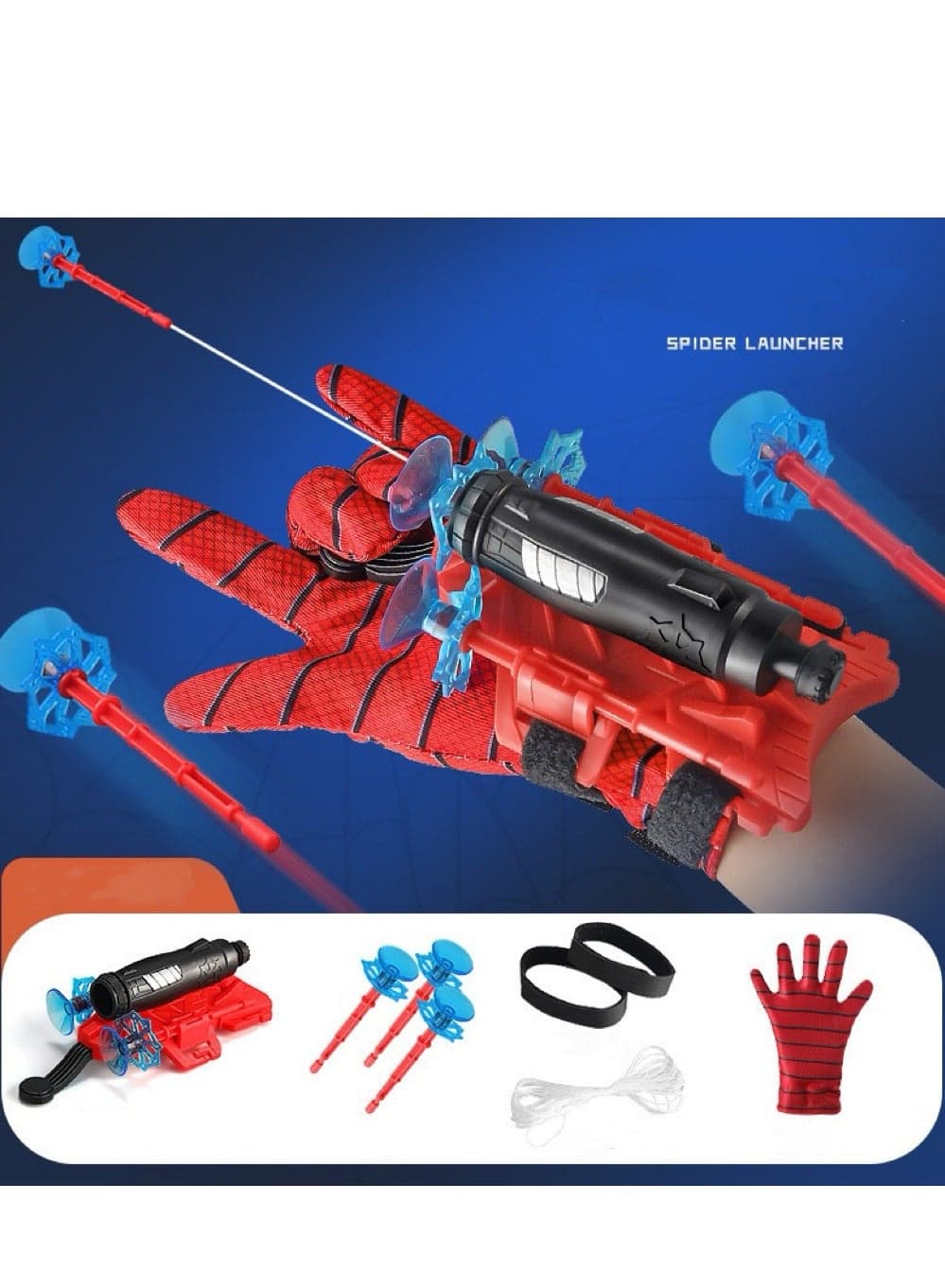 Launcher Gloves for Spiderman, Hero Launcher Wrist Toy Set, Super Hero Web Shooter for Kids, Spider Launcher Wrist Toys Costume Cosplay Hero Props Gift