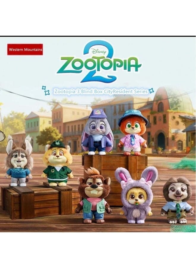 Crazy Animal City 3 Blind Box City Resident Series Plush Trendy Play Pendant Gift Blind Box -1 piece