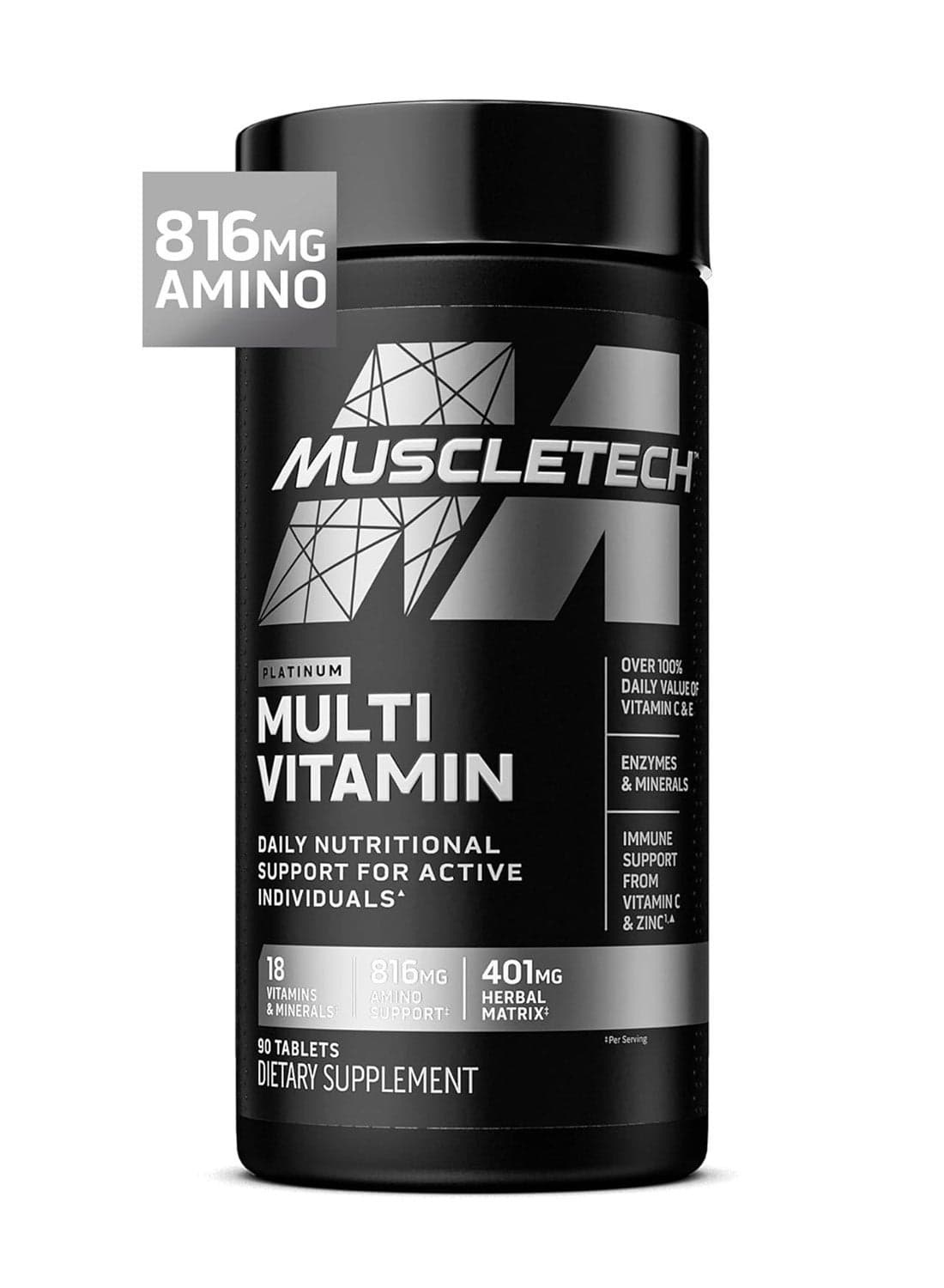 Platinum Multi Vitamin for Men Women Daily MultiVitamin Immune Support 90 Tablets