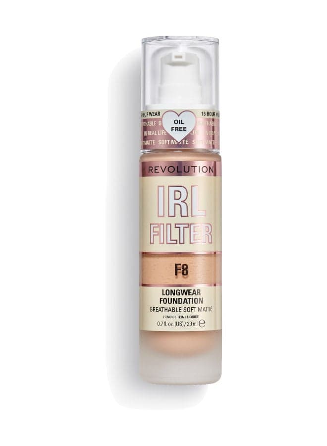 Makeup Revolution IRL Filter Longwear Foundation F8