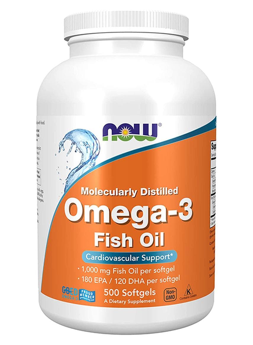 Omega-3 1000mg, Epa / 120 Dha, Molecularly Distilled, Cardiovascular Support, 500 Softgels