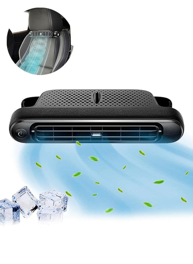 Car Fans Seat Cooling Fans, Car Front Seat Backseat Fans with 3 Wind Speeds, USB Portable Car Fans for Back Seat for All Cars Vehicle (Black)