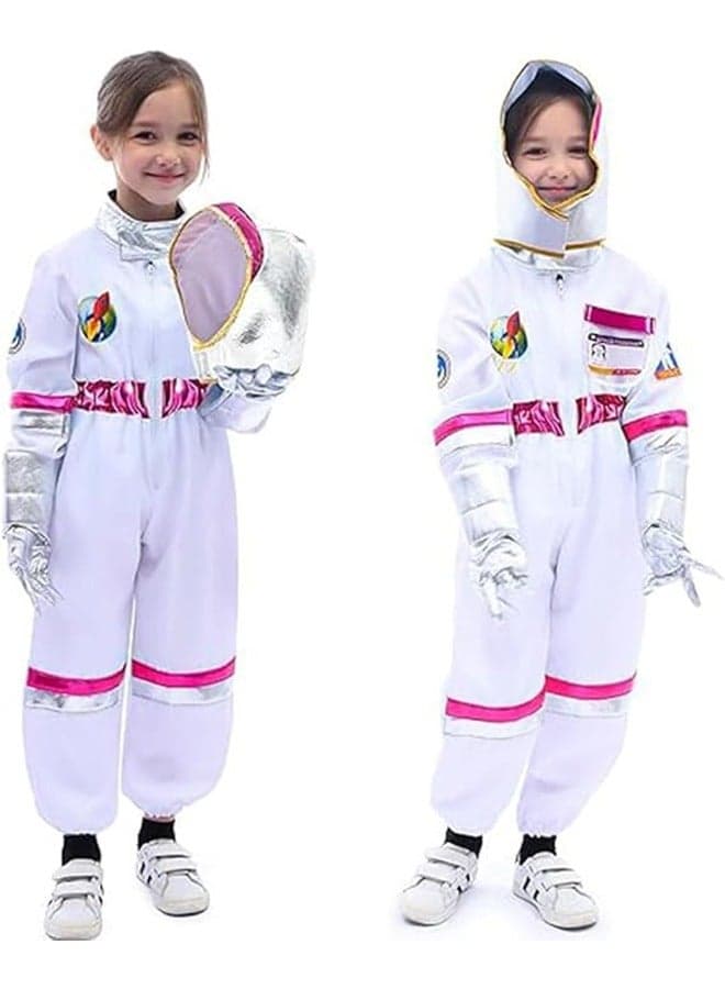 Astronaut Space Costume for Girls, Pilot Costume, Girls Space Jumpsuit, Role Play Set for Kids Cosplay