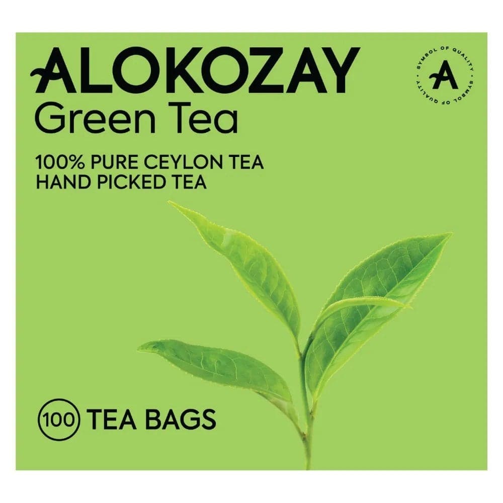 Alokozay Premium Green Tea 100percent Pure Ceylone Tea- 100 Tea bags