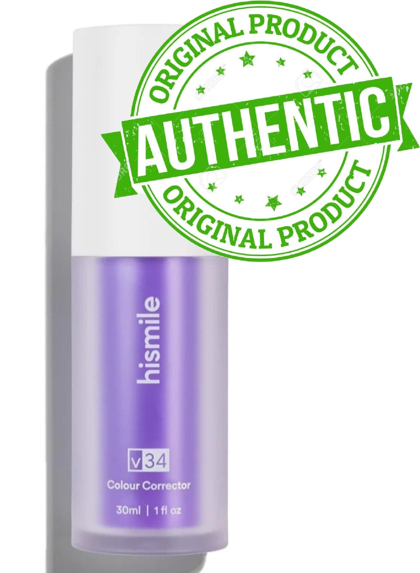 v34 Colour Corrector, Purple Teeth Whitening, Tooth Stain Removal, Teeth Whitening Booster, Purple Toothpaste - Packaging May Vary