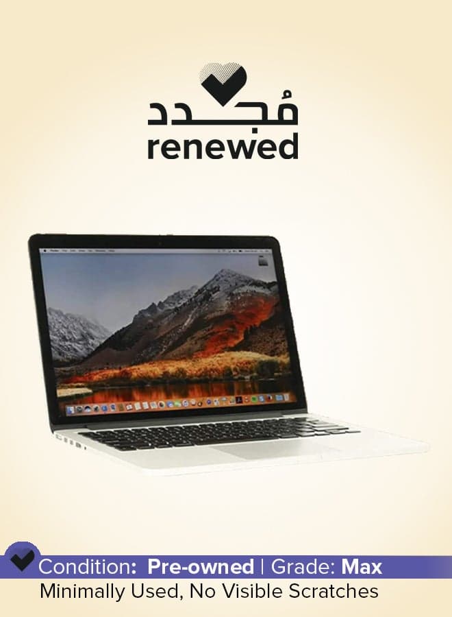 Renewed - MacBook Pro A1502 (2015) Laptop With 13-Inch Full HD Display, Core i5 Processor/Dual Core/8GB RAM/256GB SSD/macOS English/Arabic Silver