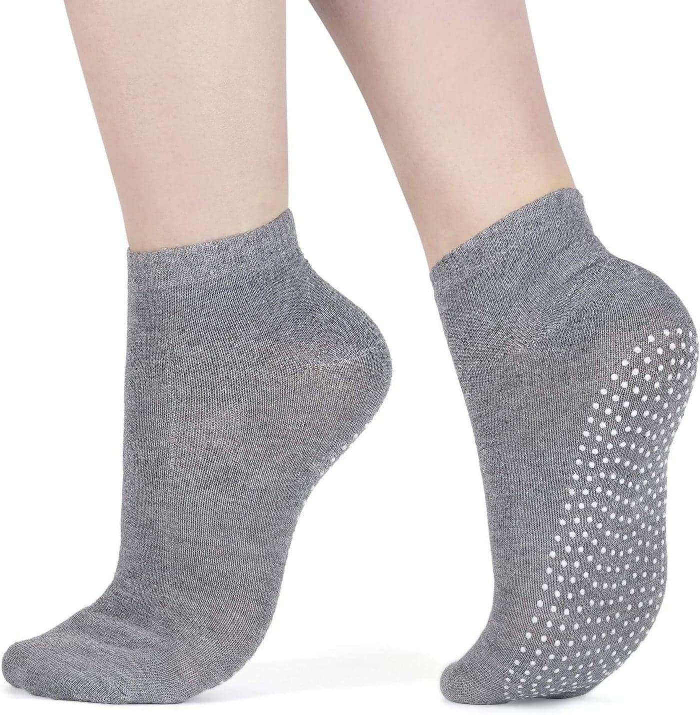 Womens 3 Pack Grip Socks Grip Socks- Light Grey