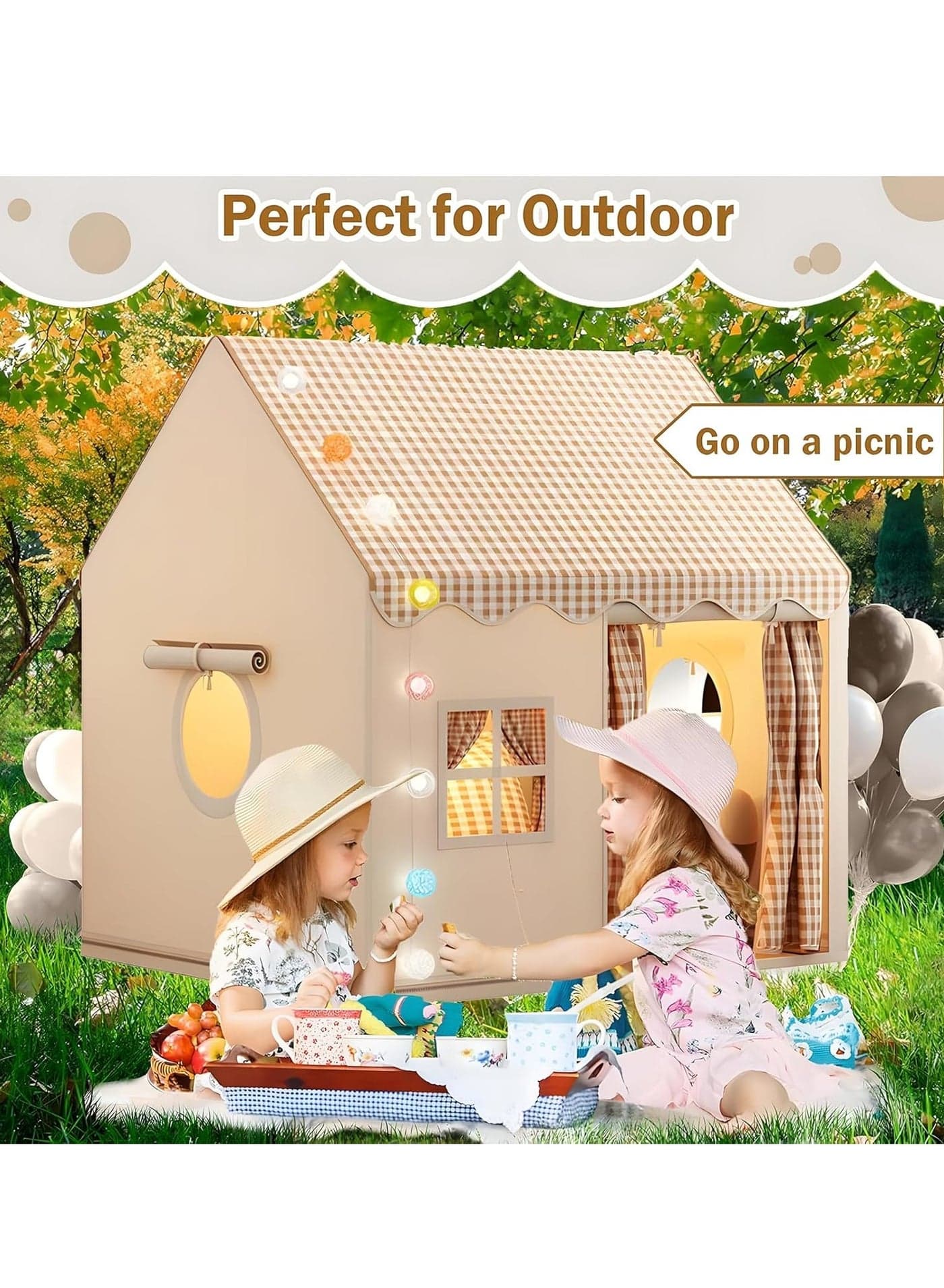 Children's Play Tent House Kids Play Play House Tent Washable Foldable Outdoor Indoor Play Tent Toddler Play Tent With Birthday Party Decoration