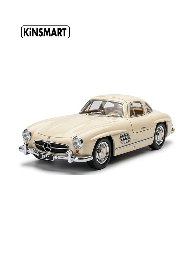 Kinsmart 1:36 1954 Mercedes-Benz 300SL Die-Cast Model Car (Cream) – Pull Back Toy for Kids & Collectors