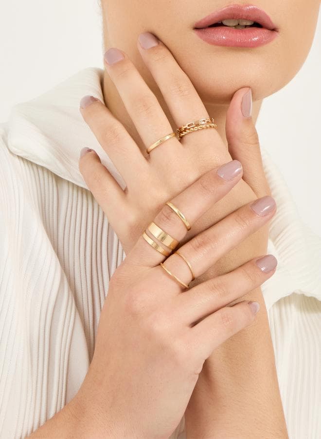 Set of 8 - Plain Assorted Rings
