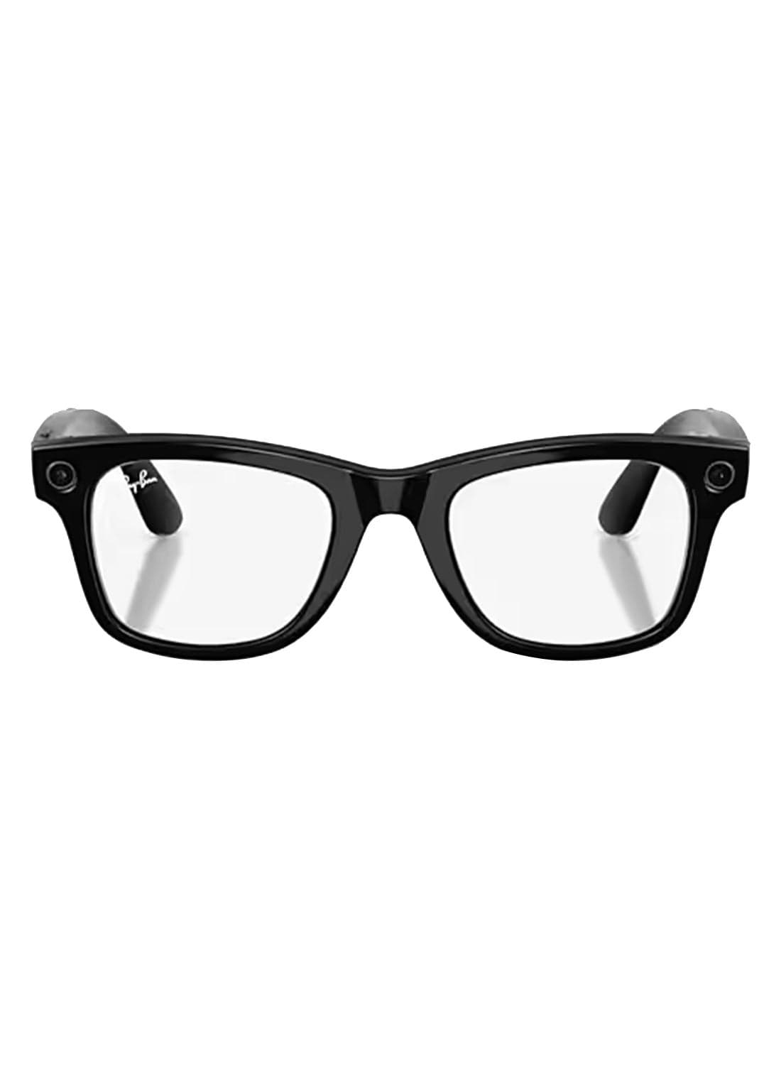 Ray-Ban - Wayfarer Smart Glasses With Meta Ai, Audio, Photo, Video Compatibility - Clear/Graphite Green Transitions Lenses - Matte Black