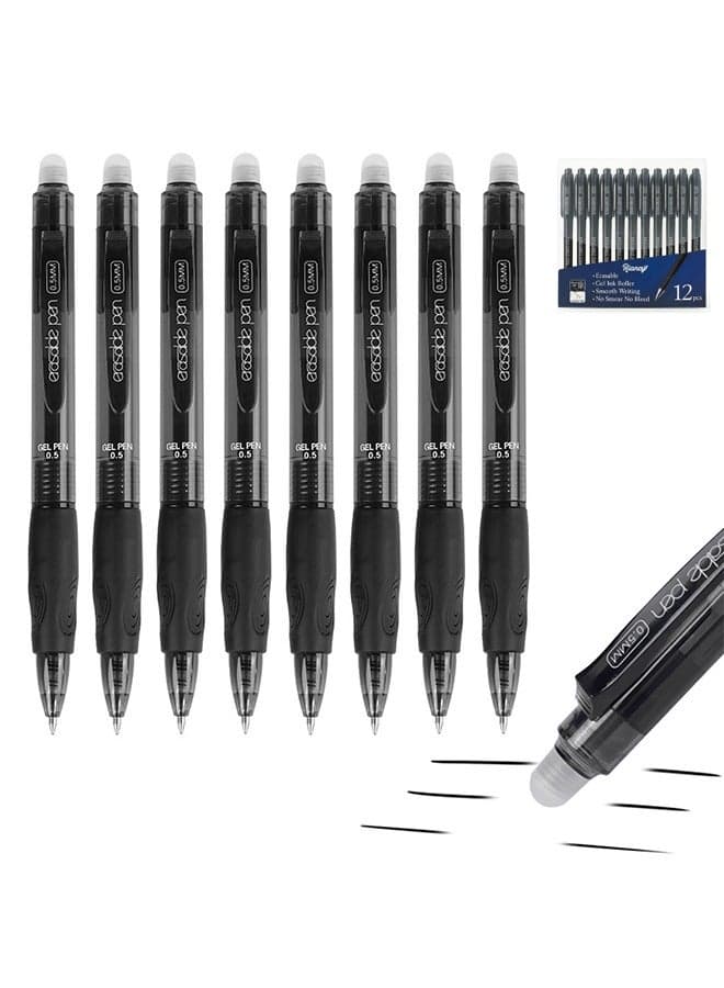 12 black erasable pens in a box gel pen easy erasable pen large capacity pen
