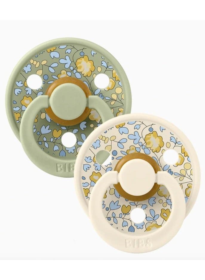BIBS Pacifier DeLux (Latex) Baby 2-piece - Ivory Sage