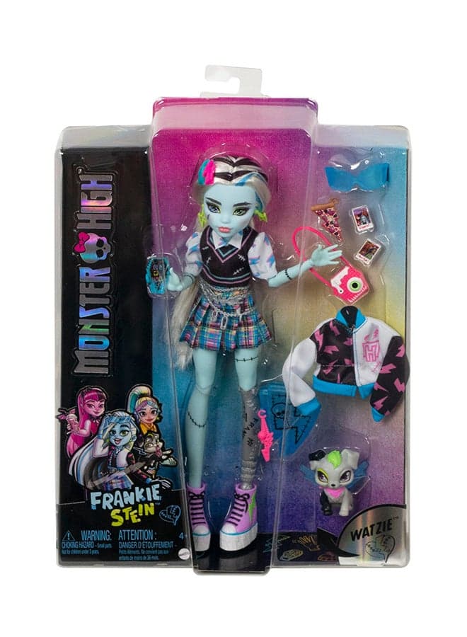 Monster High Frankie Stein Doll With Pet And Accessories