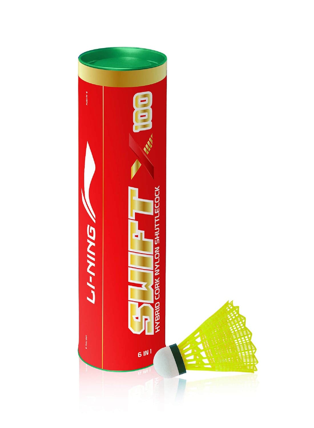 Swift X100 Badminton Shuttlecock | Material : Nylon | Slow Speed | Durable Performance | Hybrid Base Cork