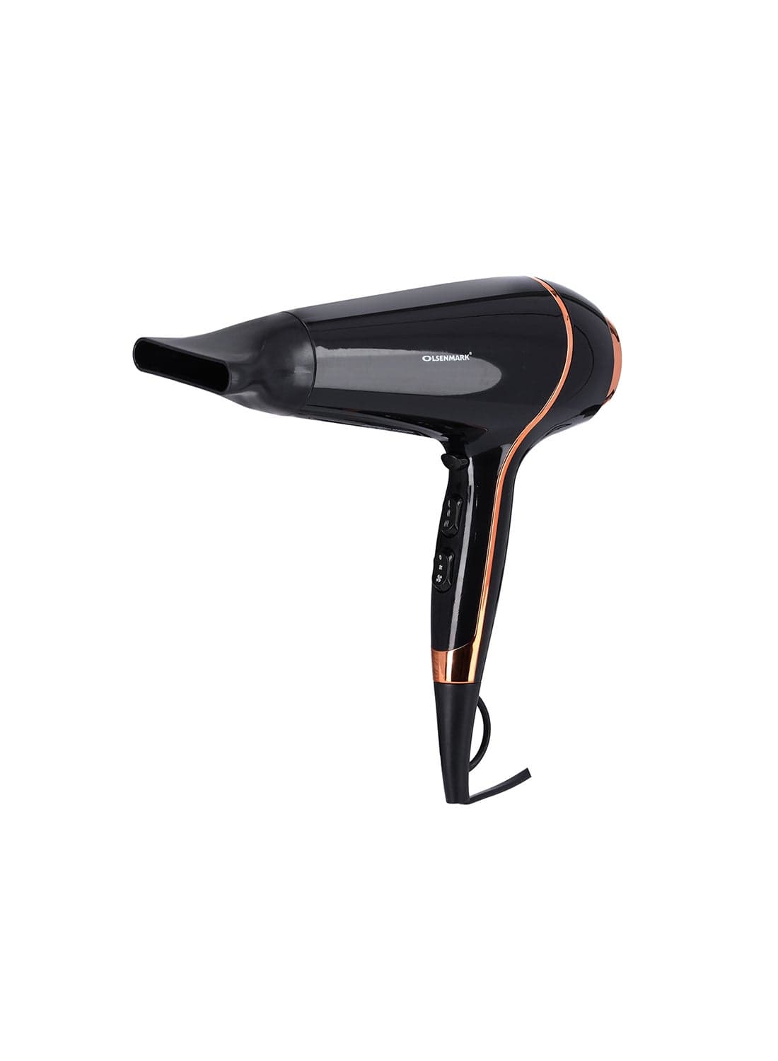 Hair Dryer - 2 Speed Control and 3 Level Heat Settings With Hanging Loop, Perfect for Salon and Home Hair Styling Black/Gold