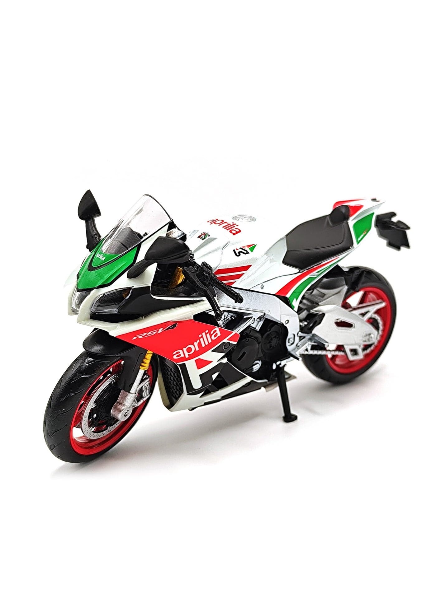 APRILIA RSV4 RR 2020 (RACING) Die-Cast Motorcycle Model – 1:12 Scale | Premium Collectible Bike Replica | Realistic Detailing | Display Model for Kids & Collectors