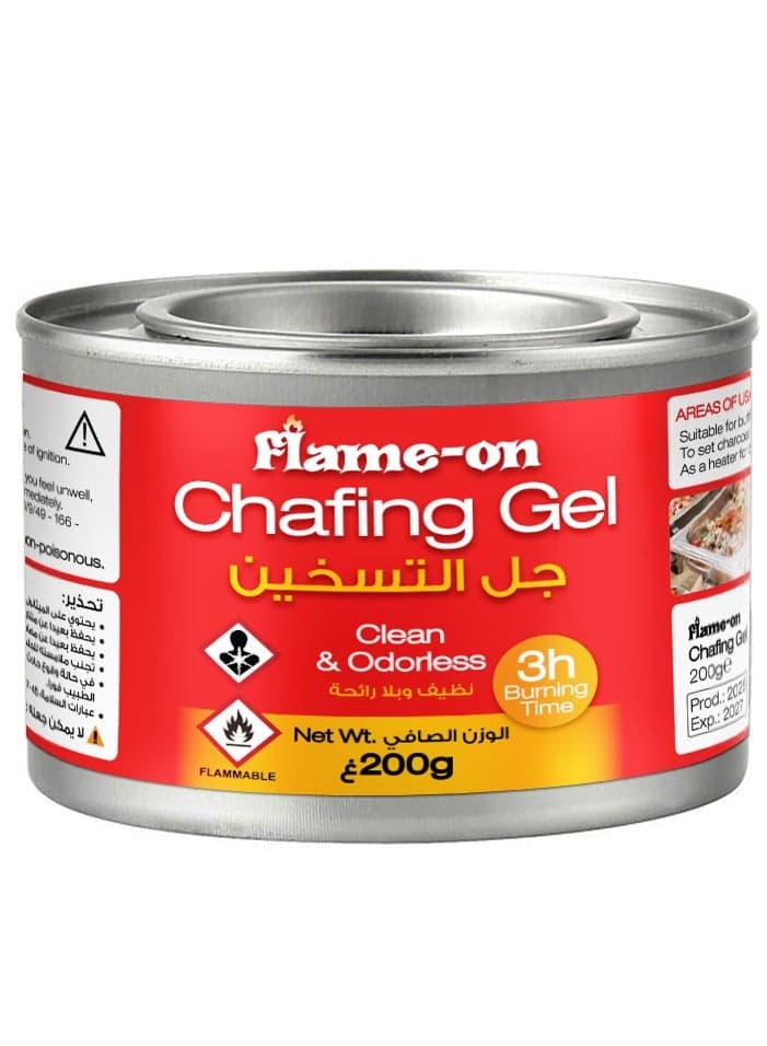 Flame-on Clean & Odorless Chafing Gel 200gx6 Pack