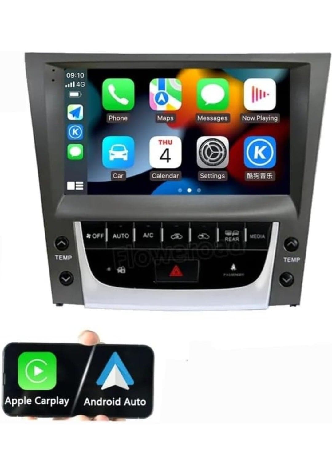 Android Head Unit Carplay For Lexus GS GS300 GS350 GS400 GS430 GS460 2005-2011 Apple Carplay Android Auto Wireless 4GB RAM QLED Fast Interface AHD Camera Included SIM Card Support Climate Control