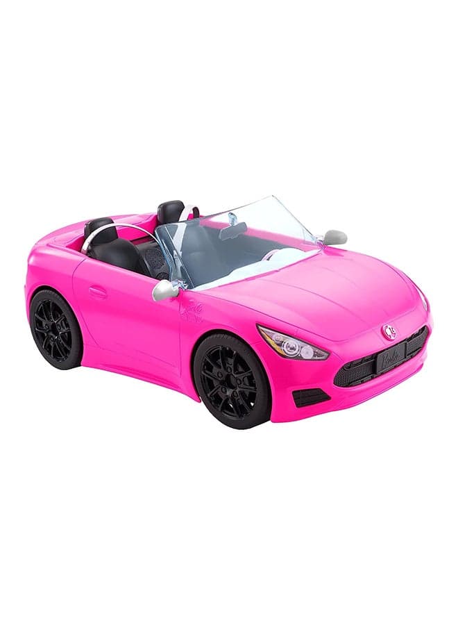 Pink Convertible 2-Seater Vehicle with Rolling Wheels, for 3 to 7 Year Olds