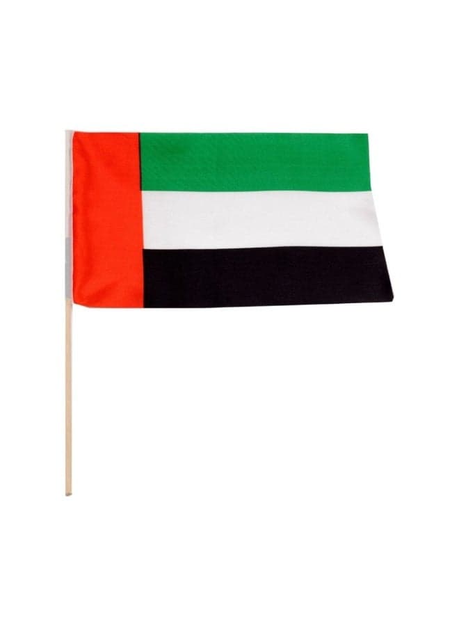 UAE Flag With Rod Multicolour 45 x 90cm