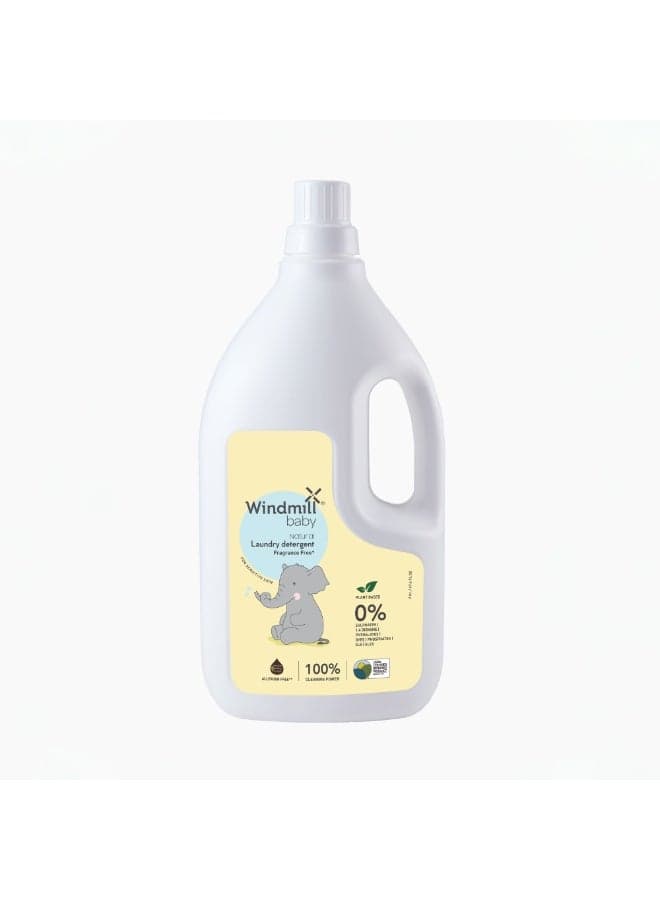 Baby Natural Fragrance Free Laundry Detergent Liquid, Usda Certified, Allergen Free, Plant Based With Bio-Enzymes - 2000 Ml