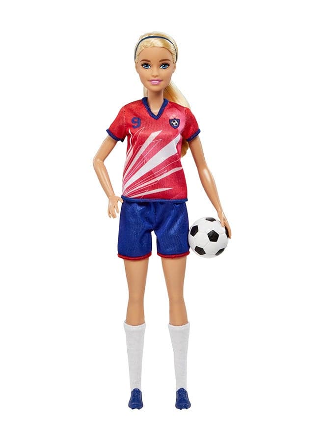 Soccer Doll, Blonde, #9 Uniform, Soccer Ball, Cleats, Socks, 3 & Up