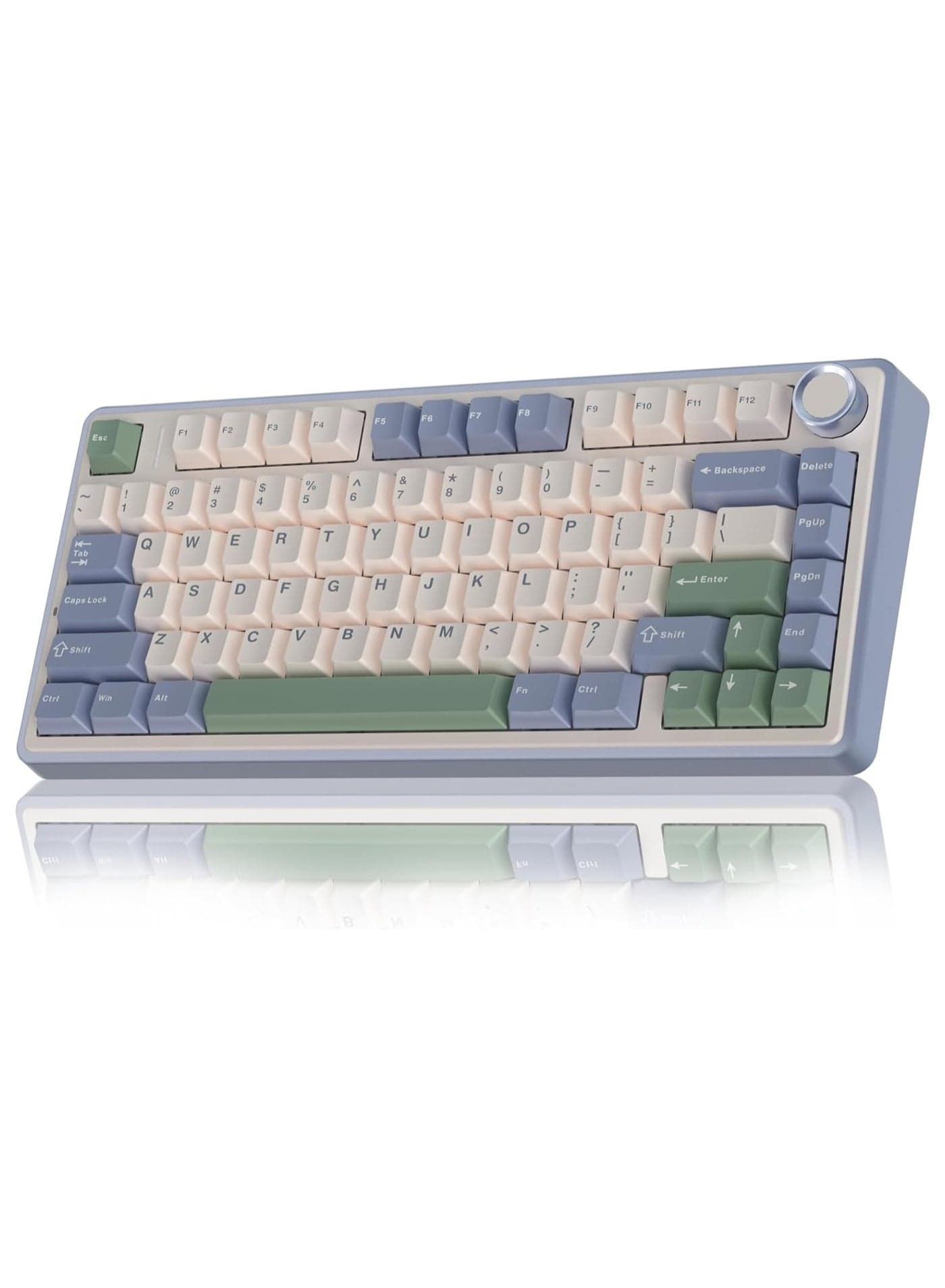 F75 75% Wireless Mechanical Keyboard,Gasket Hot Swappable Custom Keyboard, Pre-lubed Reaper Switches RGB Backlit Gaming Keyboard,2.4GHz/Type-C/BT5.0 Mechanical Keyboard
