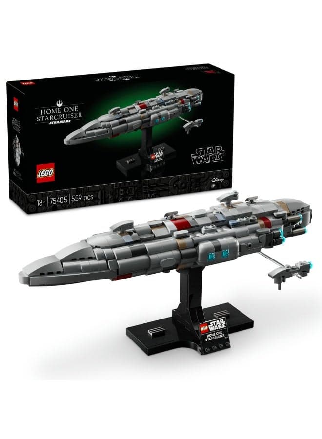 Star Wars Home One Starcruiser Set for Adults 75405 (Age 18+, 559 Pieces)